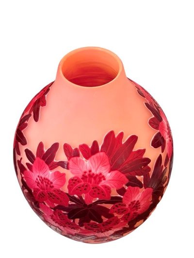 Emile Gallé Jugendstil-Vase "Rhododendron".