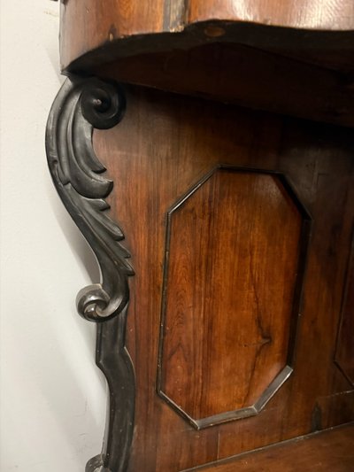 Antica console noce L.Filippo, '800, Napoli, 100x103x43cm
