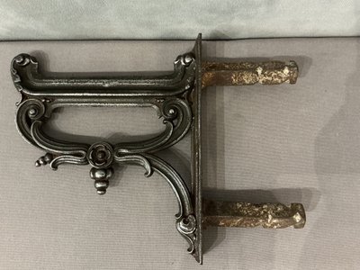 19th century polished cast iron shoe scraper