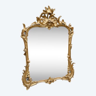 Beau miroir bois doré Provence du XVIII