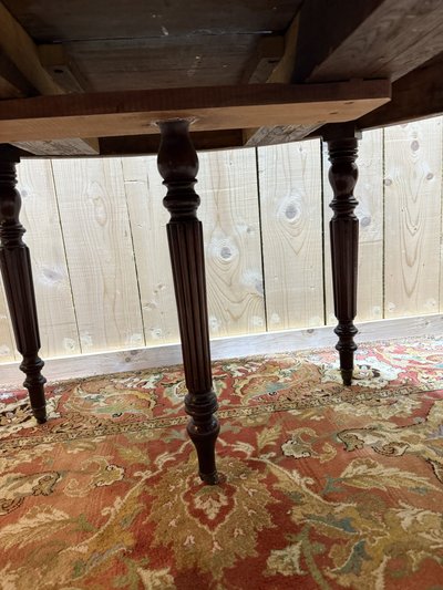 Louis Philippe oval mahogany dining table