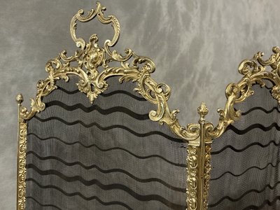 Antique 19th century pressed brass mantelpiece