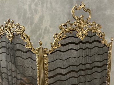 Antique 19th century pressed brass mantelpiece