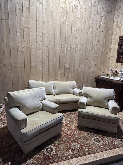 Salon canapé et deux fauteuils SCHWARTZ