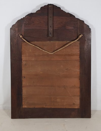 Specchio in stile Luigi XIV con perle di smalto 1870 ca.