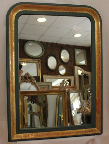 Louis Philippe Gold Leaf And Patina Mirror 77 X107 Cm