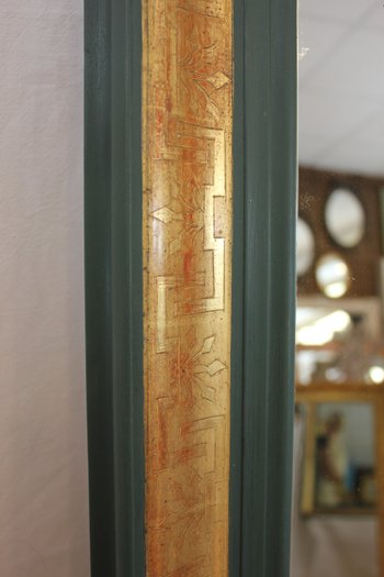 Louis Philippe Gold Leaf And Patina Mirror 77 X107 Cm