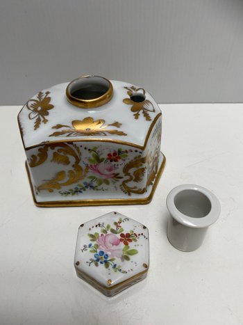 ENCRIER PORCELAINE 
