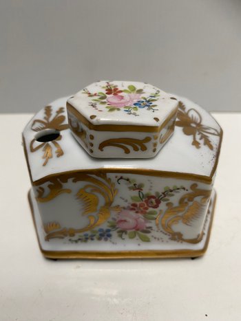 ENCRIER PORCELAINE 