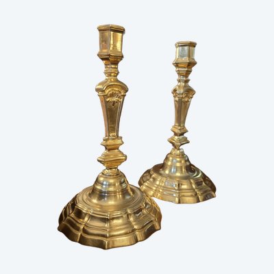 Pair of Regency torches, chased and gilt bronze - First half of the XVIIIᵉ century.