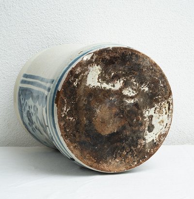 Albarello/Vaso antico in maiolica di Napoli, XVIII secolo.