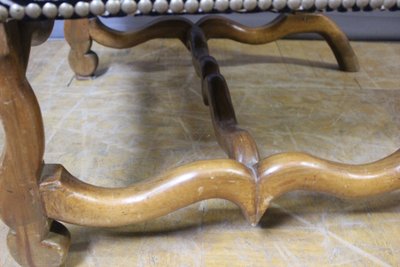 Fauteuil Louis XIV en noyer XVIII
