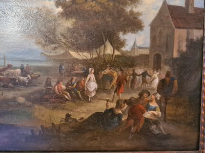 Entourage de Jean-Louis Demarne (1752-1829) - Fête de village .
