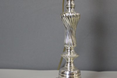 Pair of silvered bronze lamps circa 1830