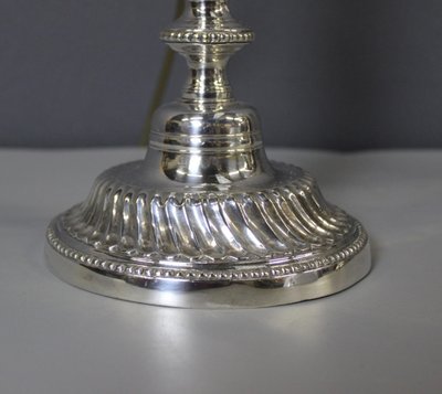 Pair of silvered bronze lamps circa 1830