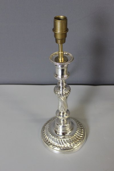 Pair of silvered bronze lamps circa 1830