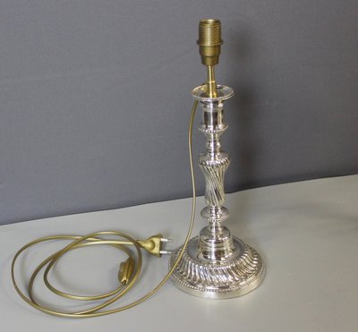 Pair of silvered bronze lamps circa 1830