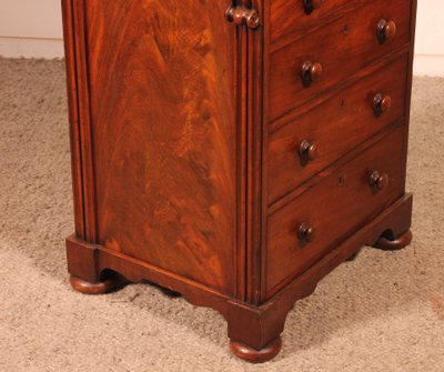 regency mahagoni davenport circa 1810 mit mechanismus