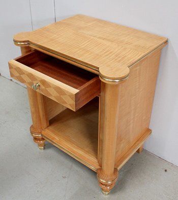 Petit Meuble de Salon en Sycomore, signé J. Leleu – 1950
