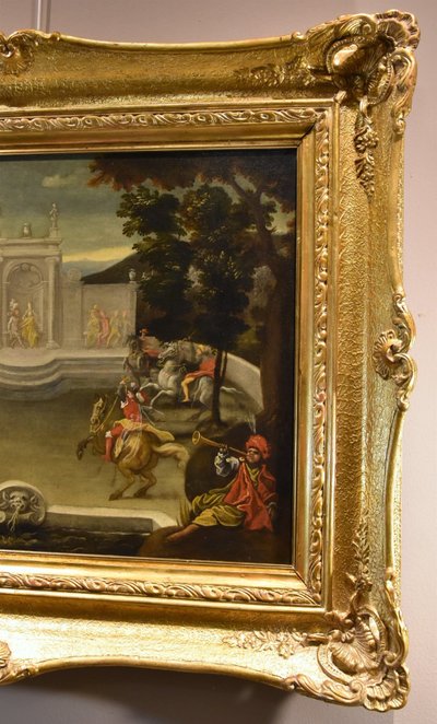 Renaissance Garden With Knightly Festival, Isaac De Moucheron, circle