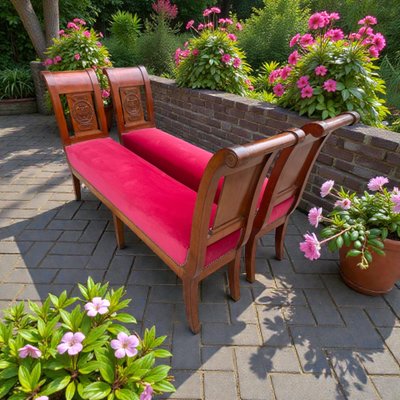 Pair of hallway benches, 19th century Directoire style