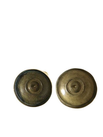Pair of candlesticks, early 19th century gilt bronze, circa 1820