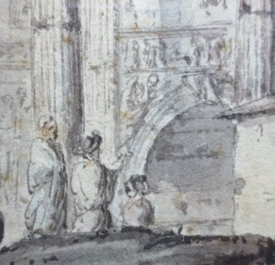 Arc de Constantin, Rome, suiveur d' Hubert Robert. 