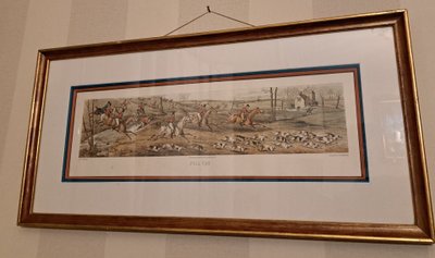 Print HUNTING "FULL CRY" signed by HENRY THOMAS ALKEN