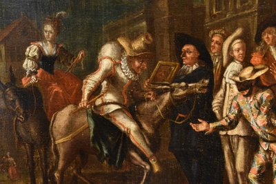 Carnaval à Venise avec Arlequin, Marco Marcola (Vérone, 1711 - 1780)