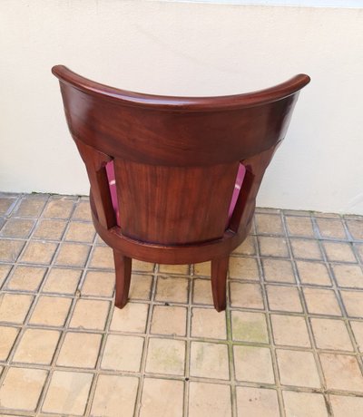Grand fauteuil de bureau estampillé Quenne (1766-1837). Epoque Empire .