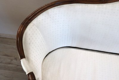 Divano antico in noce, Italia fine XIX secolo