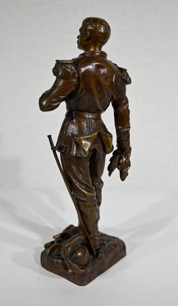 Bronzo "L'Estafette" di C. Anfrie - XIX secolo