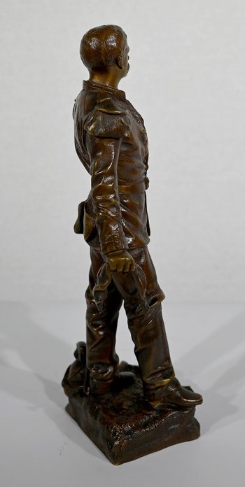 Bronzo "L'Estafette" di C. Anfrie - XIX secolo