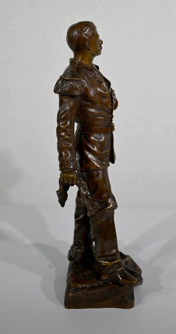Bronzo "L'Estafette" di C. Anfrie - XIX secolo