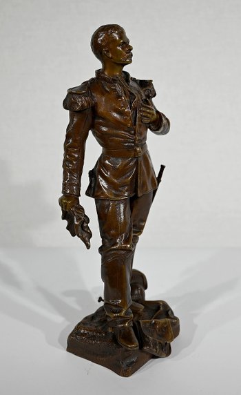 Bronzo "L'Estafette" di C. Anfrie - XIX secolo