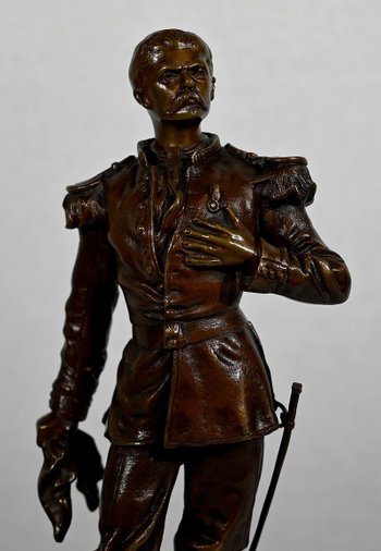 Bronzo "L'Estafette" di C. Anfrie - XIX secolo