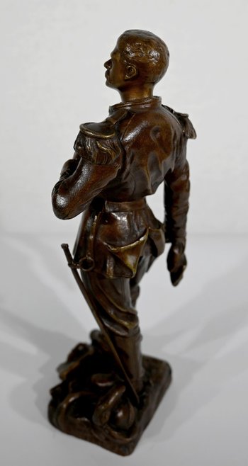 Bronzo "L'Estafette" di C. Anfrie - XIX secolo