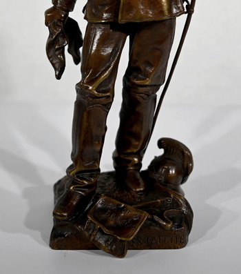 Bronzo "L'Estafette" di C. Anfrie - XIX secolo
