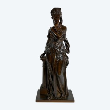 Bronze " Woman in the Antique" of E. Bouret - XIXth