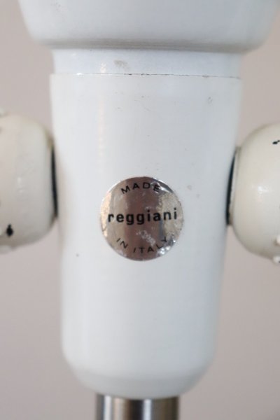 Große Tischlampe aus satiniertem Chromstahl von Goffredo Reggiani, Italien 1970er