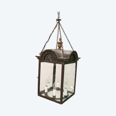 Lanterne en fer et en verre, Italie, début du XXe siècle