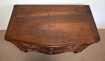 Commode Sauteuse Nîmoise en Noyer, Époque Louis XV - XVIIIe