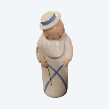 Statuette - Limoges porcelain - Robj - Maurice Chevalier - About 1930