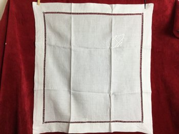 6 serviettes de table chiffrées 