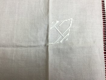 6 serviettes de table chiffrées 