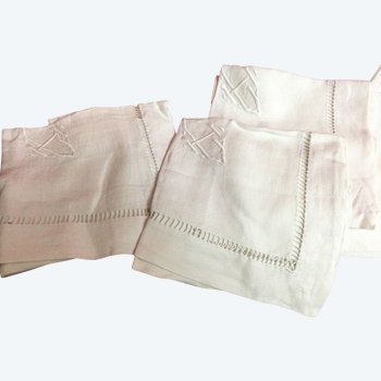 6 serviettes de table chiffrées 