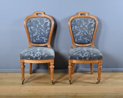 Pair of Oak Chairs, Louis-Philippe style - Mid 20th century