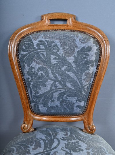 Pair of Oak Chairs, Louis-Philippe style - Mid 20th century