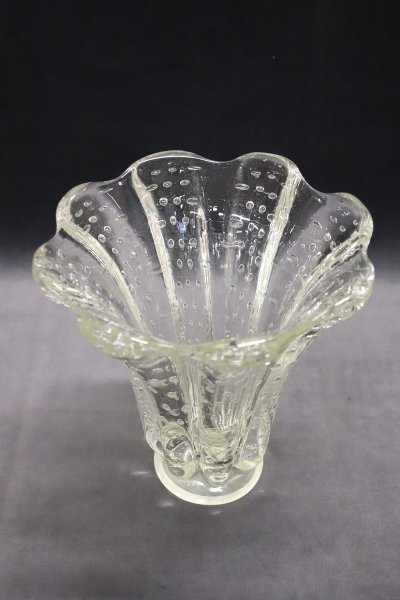 Murano Glass Transparet Vase, 1950S