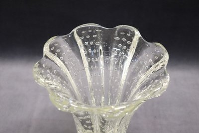 Murano Glass Transparet Vase, 1950S